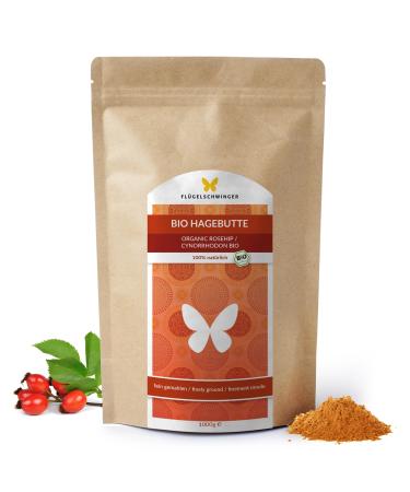 1kg ORGANIC rosehip powder certified organic quality from sun-ripened whole fruits finely ground (1000g) 1 kg (1 pack)
