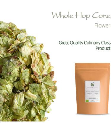 Organic Dried Whole Leaf Hops - 50g Pack - Ideal for Tea - Hop Cone Flowers Leaves - Buy Online on SooperMarket.com