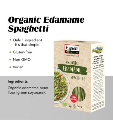 Explore Cuisine Organic Edamame Spaghetti Pasta - Low Carb, Plant-based, Vegan, High Protein & Fiber, Gluten Free - 200g (Pack of 1) - Buy Online on SooperMarket.com