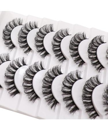 Losha DD Curl Russian Strip Lashes 10 Pairs Pack | Fluffy False Eyelashes | D02 Russian Strip Lashes-DD Curl - Buy Online on SooperMarket.com