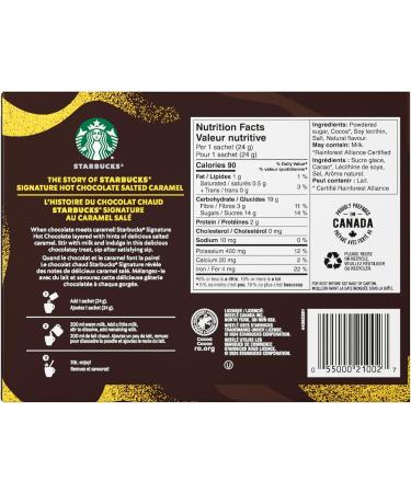 SIGNATURE HOT CHOCOLATE Salted Caramel Single-serve Sachets Prepared in Canada Rainforest Alliance Sustainably Sourced Cocoa No Artificial Flavours Colours Or Sweeteners - Buy Online on SooperMarket.com