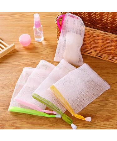 100 PCS Exfoliating Mesh Soap Pouch - Soap Saver Drawstring Bags - Random Color - 9*15cm - Buy Online on SooperMarket.com