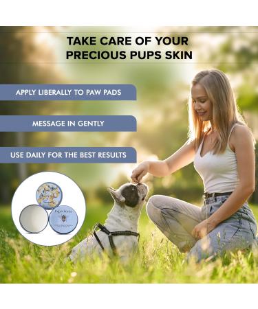 Honey Bee Natural Nose & Paw Balm for Dogs & Cats - Organic Moisturizing Cream with Coconut Oil & Vitamin E - Buy Online on SooperMarket.com