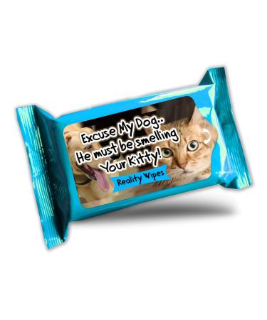 Excuse My Dog Wipes - Funny Dog and Cat Lovers Gag Gift for Adults - Adult Stocking Stuffers Made in America - Travel Size