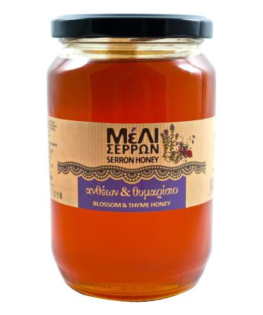 Meli Serron Blossom And Thyme Greek Honey 920gr glass jar
