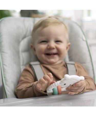 Ingenuity Soothing Sheppy Baby Teether Toy with Activity Rings - BPA-Free Silicone - Ages 3 Months+ - Unisex - Buy Online on SooperMarket.com