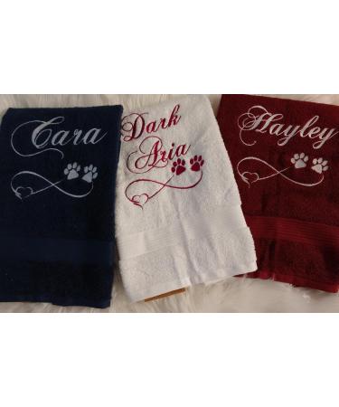 Wuff-Dogsworld Personalized Dog Towel - Custom Embroidered Pet Towels for Dogs & Cats | Perfect Gift for Puppy Breeders & Buyers - Soft Absorbent & Adorable! - Buy Online on SooperMarket.com