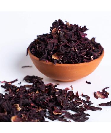 Ole Rico Dried Hibiscus Flowers 4 oz - Perfect for Hibiscus Tea - 100% Natural, Cut and Sifted - Resealable Bag - 4 Ounce Pack - Buy Online on SooperMarket.com