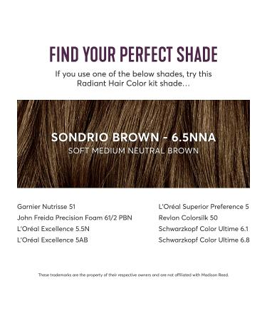 Madison Reed Sondrio Brown Permanent Hair Dye - Ammonia-Free Formula for Resistant Grays - 100% Gray Coverage - Soft Medium Neutral Brown - Pack of 1 - Buy Online on SooperMarket.com