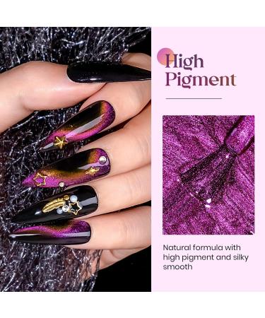 MIZHSE Glitter Nail Polish Cat Eye 9D Gel Nail with Magnetic Stick Soak-Off UV LED Gel Polish Discoloration Manicure DIY Gel Nail Polish 10ml*1 - Buy Online on SooperMarket.com