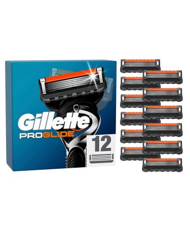 Gillette ProGlide razor blades for razors 12 replacement blades for wet razors men with 5-blade 12 pieces (1 pack) New