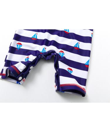 BONVERANO Baby Boys Swimsuit 18-24 Months | UPF 50+ Sun Protection One Piece Hooded Sailng Suit - Buy Online on SooperMarket.com