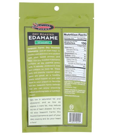 Seapoint Farms Dry Roasted Edamame Wasabi 3.5 Oz - Delicious and Spicy Snack - Buy Online on SooperMarket.com