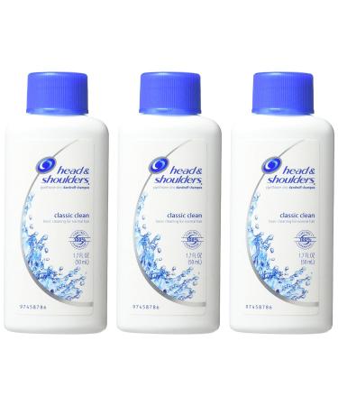 Head & Shoulders Classic Clean Dandruff Shampoo 1.7 oz - Pack of 3 - Buy Online on SooperMarket.com
