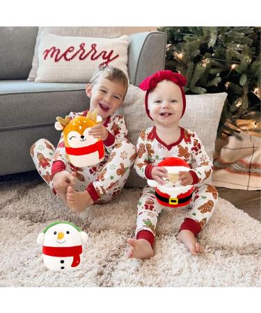 Cute Christmas Reindeer Soft Plush Toy - Xmas Reindeer Pillow Doll for Kids, Boys, Girls - Kawaii Stuffed Animal Gift - Christmas Home Decoration - Buy Online on SooperMarket.com