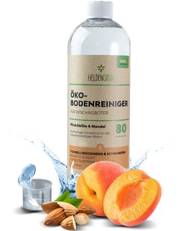 Heldengr n KO floor cleaner peach blossom & almond - extremely thorough cleaning agent - streak -free quick -drying & foam arm - cleaning wiping robot 1000 ml peach blossoms & almond (1 Pack)