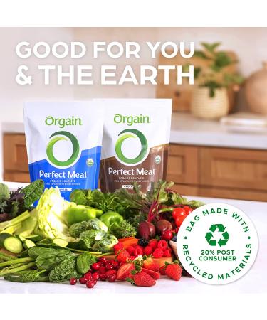 Orgain Organic Perfect Meal Powder Vegan Meal Replacement | 25g Plant Based Protein | 80+ Superfoods | Fiber & Probiotics | Non-GMO Chocolate 2.16 lb - Buy Online on SooperMarket.com