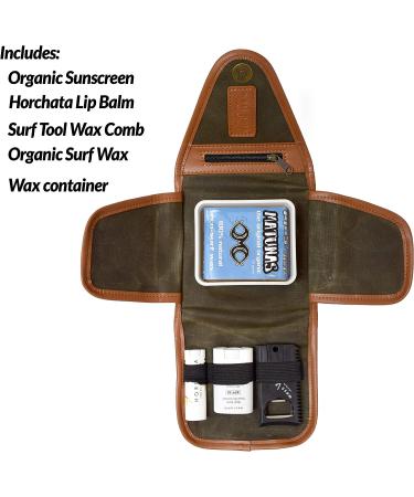 Surfer Gift Set with Surf Wax Holder, Organic Sunscreen, Lip Balm, Scraper, and Fin Key | Green Matunas Surf Kit - Buy Online on SooperMarket.com