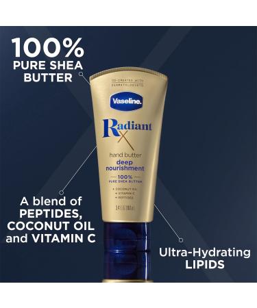 Vaseline Lotion Radiant X Deep Nourishment Hand Butter 2-Pack & Lip Therapy Stick - Ultimate 3 Piece Set for Dry Skin & Lips - Buy Online on SooperMarket.com