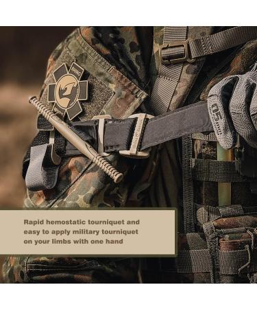 Buy Rhino Rescue Tourniquets - Tactical One-Handed First Aid Set for Emergency Bleeding | 2PC Black Life-Saving Gear for Military & Paramedics - Buy Online on SooperMarket.com