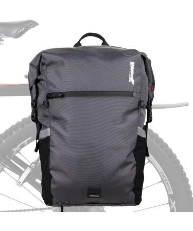 Rhinowalk Multifunction 24L Bike Pannier Bag Waterproof Bicycle Rear Seat Bag Laptop Backpack Motor Bag Luggage Bag Grey