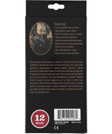 Cezanne Premier Soft Core White Colored Pencil - Single Color Bulk 12 Count for Drawing, Coloring & Sketching - Buy Online on SooperMarket.com