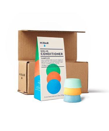 HIBAR Conditioner Bar  All Natural Hair Care  Plastic Free  Made with Eco Friendly Ingredients  Travel Size  Color Safe  Solid Sustainable Bars  Zero Waste (Sample Set)