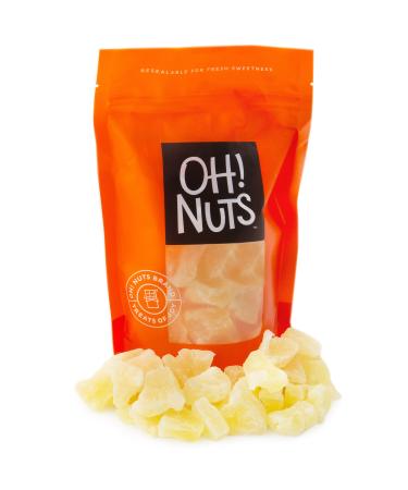 Oh! Nuts Dried Pineapple Chunks - 1.5lb Bulk Bag | Fresh Sweet Dehydrated Tropical Fruit Bites for Snacking & Baking | Low in Sugar, Sodium & Cholesterol | High in Fiber & Antioxidants, Dairy Free Pineapple Tidbits 24oz