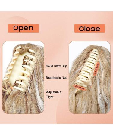 PORSMEER Ponytail Extension Claw Clip Ponytail Hair Extensions Blonde highlights Natural Looking Long Curly Wavy Multi Layered Fluffy Synthetic Hairpiece for Women Girls Daily Wear or Party 18inch Ash Blonde with Highlights - Buy Online on SooperMarket.com