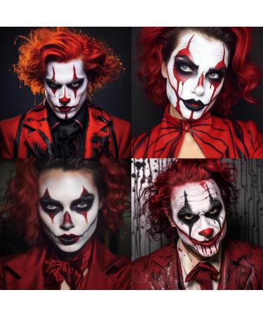 Buy Black White Red Face Paint Kit - Includes 3 Sponges & Brush | Perfect for Baseball Softball Halloween Makeup Cosplay & Theme Parties - Buy Online on SooperMarket.com