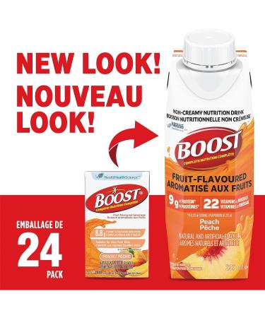 Boost Fruit Flavoured Drink Peach 237ml 24 count & Fruit Flavoured Drink Wild Berry 237ml 24 count Peach + Drink Boost Fruit Flavoured Drink - Buy Online on SooperMarket.com