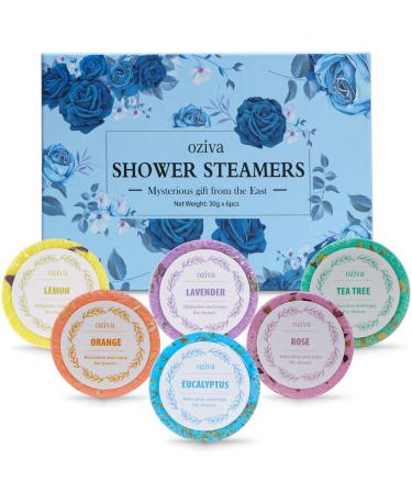 Oziva Aromatherapy Shower Steamers - Nighttime Shower Tablets, Shower Bombs - Christmas Gifts for Women and Men - Self Care and Relaxation Stress Relief, Stocking Stuffers for Women
