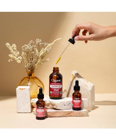 Cliganic USDA Organic Jojoba Oil - 100% Pure, Cold Pressed, Hexane Free - 2oz | For Hair & Face - Base Carrier Oil - Buy Online on SooperMarket.com