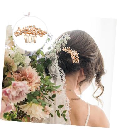 FOYTOKI Hair Comb for Women Hair Side Comb for Women Wedding Hair Accessories for Bride Pearl Hair Side Comb Rhinestone Side Comb Decorative Hair Comb Bride Hair Accessories - Buy Online on SooperMarket.com