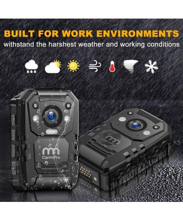 CammPro I826 Pro 64G Police Body Camera 1440P HD | Waterproof Wearable Night Vision GPS | Audio Recording | Law Enforcement Body Worn Camera - Buy Online on SooperMarket.com