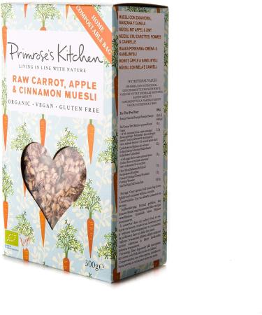 Primrose's Kitchen Organic Raw Carrot Apple And Cinnamon Muesli 300 g - Buy Online on SooperMarket.com