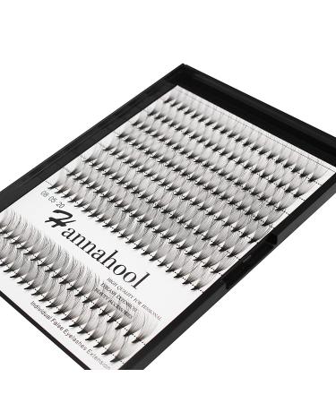 Hannahool 20D Natural Long Individual False Eyelashes Cluster | 0.07mm D Curl Volume Fans Extensions | Soft Lightweight Dramatic Look | 12mm - Buy Online on SooperMarket.com
