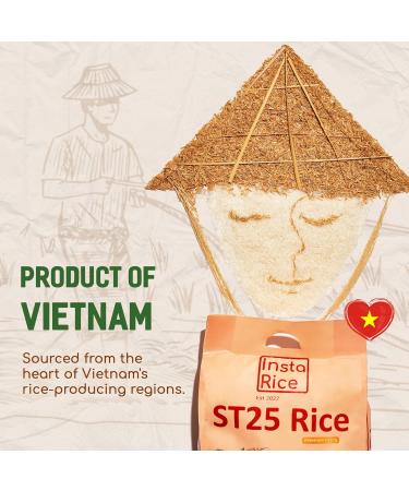 Insta Rice Premium ST25 Rice Fragrant Rice Sticky Rice from Vietnam - Versatile Use Aromatic Rice 10 kg - Buy Online on SooperMarket.com