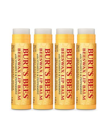 Burt's Bees Holiday Gift Set - 4 Classic Beeswax Lip Balms for Stocking Stuffers - Buy Online on SooperMarket.com