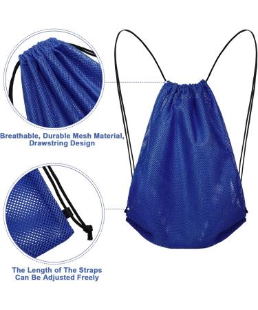 Multipurpose Dark Blue Mesh Drawstring Backpack for Swimming, Gym & Clothes - Buy Online on SooperMarket.com