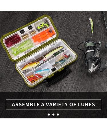 TRUSCEND Small Green Fishing Tackle Box Organizer | Waterproof & Airtight Storage Container with Adjustable Dividers | Ideal for Lures and Gear - Buy Online on SooperMarket.com