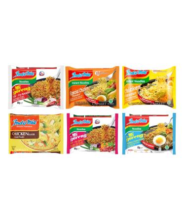 Indomie Instant Noodles Customised 40-Pack / 4 Flavours x 75-80g Packets/Choose Your Flavours | Includes Self Customised Selection of 8 Varieties of Instant Ramen Noodles