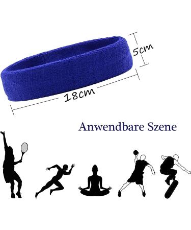 Hanerdun Sport Headbands for Women & Men - 3 Pack Black Forehead Sweatbands for Running Cycling Jogging Tennis & Football - Buy Online on SooperMarket.com