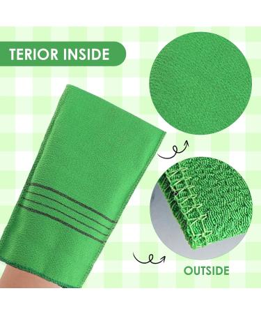 Gjinxi 5-Piece Korean Peeling Gloves - Exfoliating Medium Green Gloves for Deep Clean and Dead Skin Removal - Buy Online on SooperMarket.com