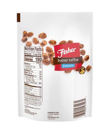 Fisher Snack Butter Toffee Peanuts 5.5oz (Pack of 6) - No Artificial Colors or Flavors - Buy Online on SooperMarket.com