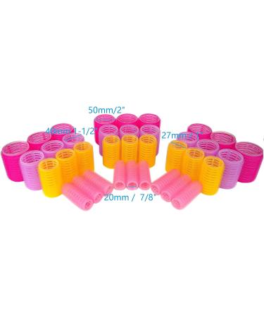 Hair Rollers Self Grip Holding Rollers Hairdressing Curlers Hair Design Sticky Cling Style For DIY Or Hair Salon By Kamay's (Gripping Sticky Rollers 36PCS 4 Size) Large Medium Small Premium Set Nylon Sticky 36PCS 4 Sizes - Buy Online on SooperMarket.com