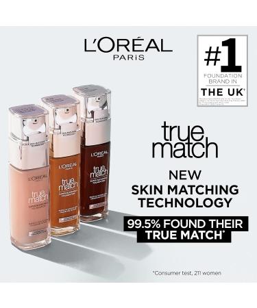 L'Oreal Paris True Match 4N Liquid Foundation 30ml with Hyaluronic Acid - Super-Blendable Skincare Formula - Buy Online on SooperMarket.com