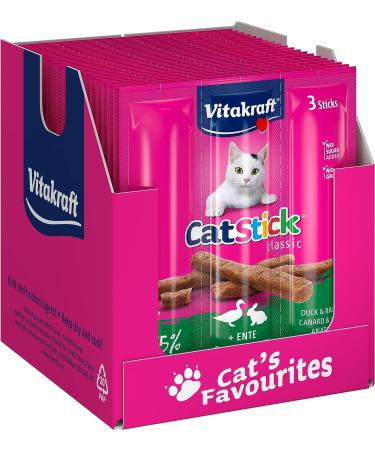Vita power cat stick classic cat snack meaty mini sticks with duck and rabbits in storage size without adding sugar and grain (20x 3 pieces) duck + rabbits 54 g (20 pack)