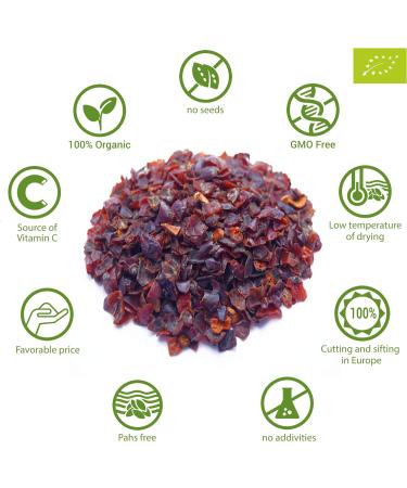Dried ROSEHIPS Organic Shells | Natural Vitamin C | 1 KG BIO - Buy Online on SooperMarket.com