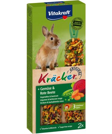 Vitakraft crackers snack sticks for dwarf rabbits with vegetables and beetroot (1x 2 pieces)